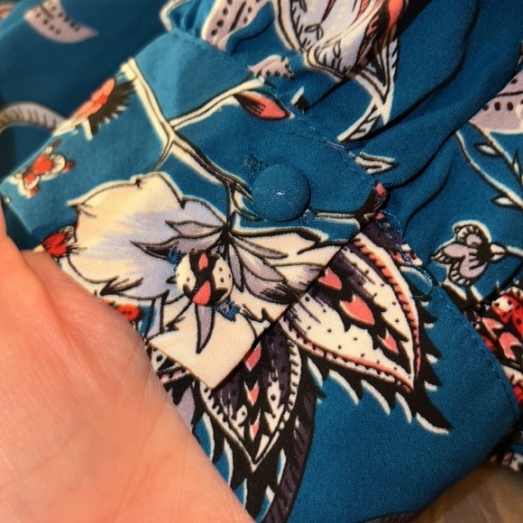 SOHO Jeans Button Floral Blouse Top S - Picture 6 of 6